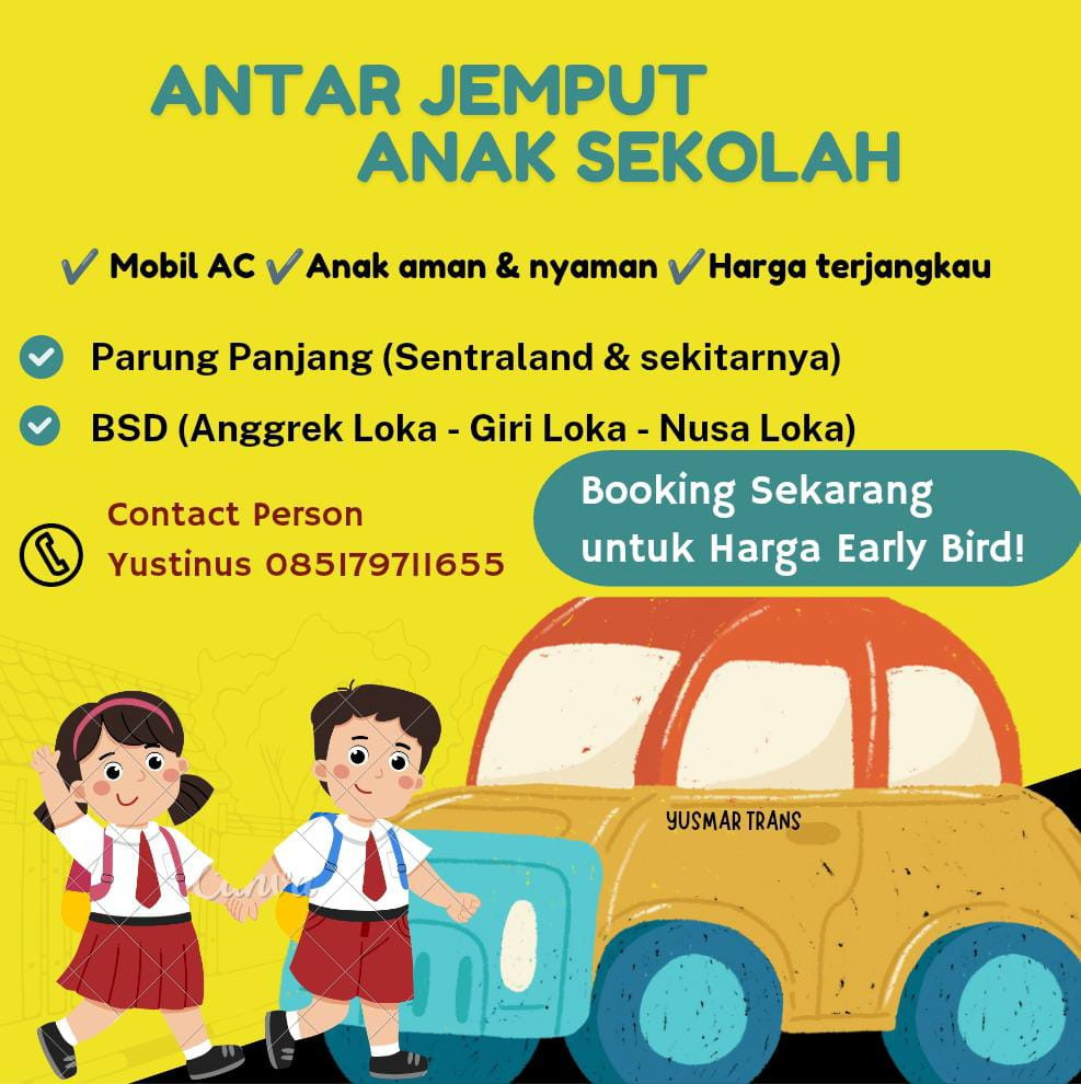 JASA ANTAR JEMPUT ANAK SEKOLAH